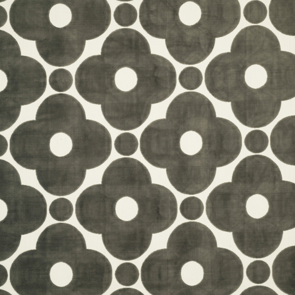 Velvet Spot Flower Dark Warm Grey